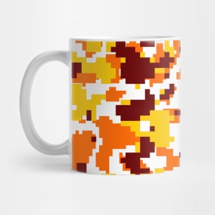 Yellow orange & white coffee camouflage Mug